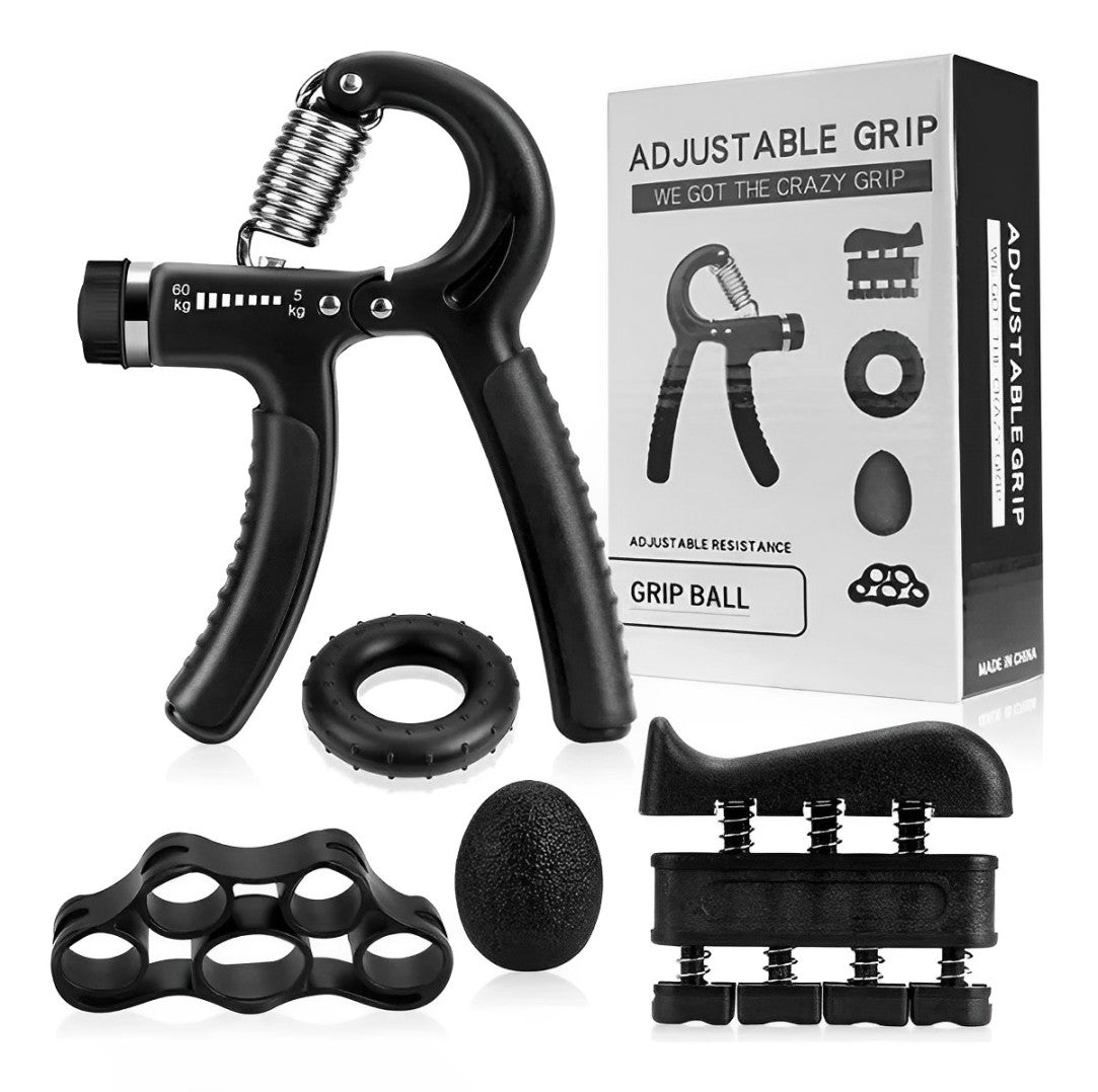 ™/ Kit Ejercitador Hand Grip Mano, Antebrazos X5 piezas