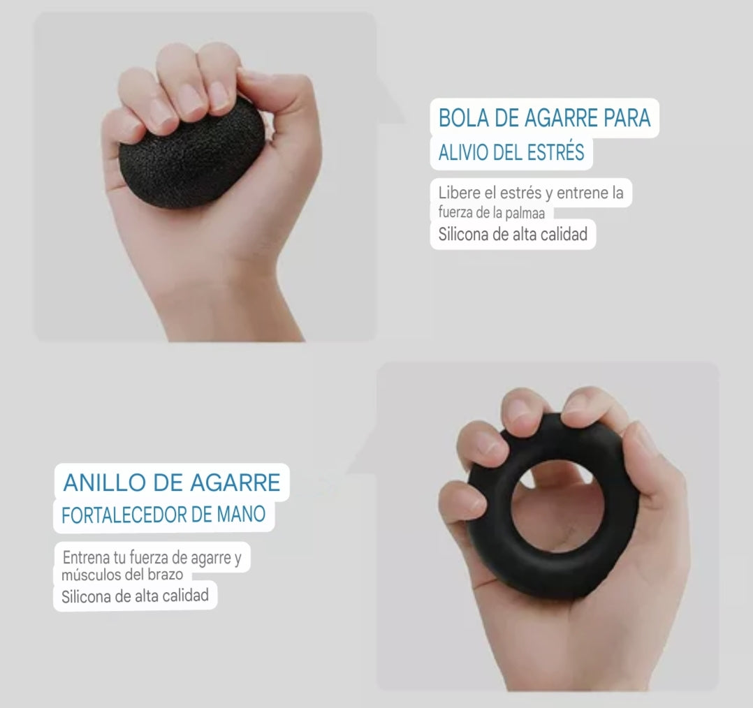 ™/ Kit Ejercitador Hand Grip Mano, Antebrazos X5 piezas